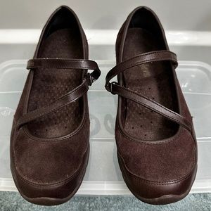 Brown Mary Jane Flats